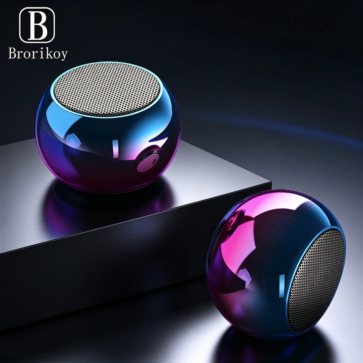 Mini altavoz Bluetooth, reproductor inalámbrico HiFi TWS, altavoz metálico de alta potencia para música, teléfonos móviles y tabletas, subwoofer portátil para deportes.