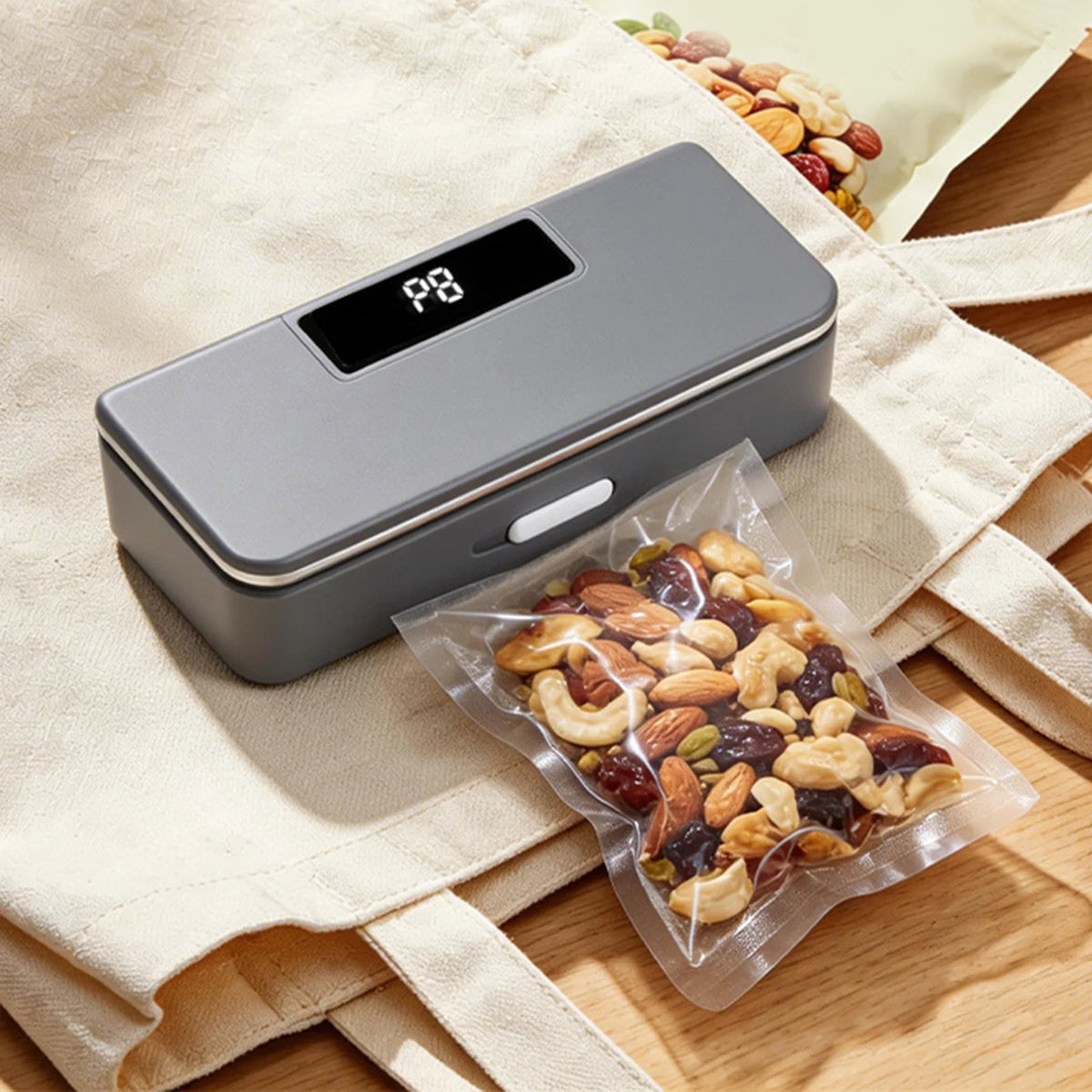 Sellador de Bolsas Magnético 2 en 1 para Refrigerador, Sellador Portátil Ajustable de 8 Niveles, Recargable por USB-C de 1800mAh, para Refrigerador y Cocina