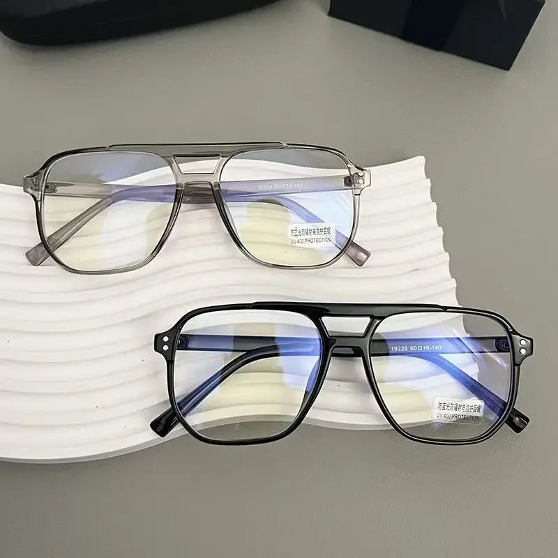 1 unidad de gafas modernas con filtro de luz azul, nuevas, para hombre y mujer, con montura transparente para usar frente a pantallas de ordenador, estilo retro y forma cuadrada.