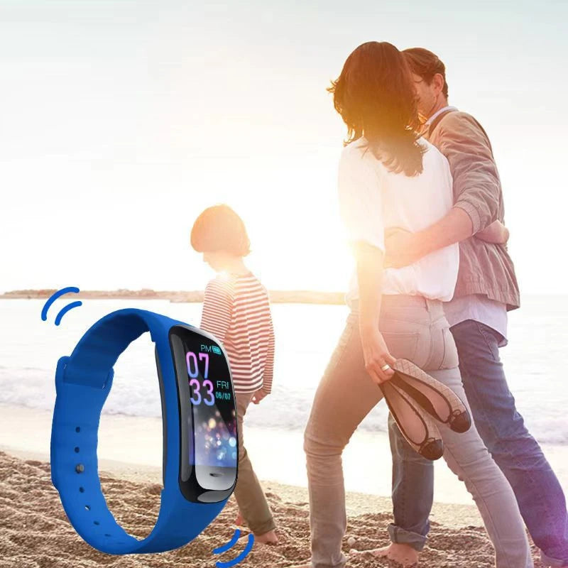 Reloj Inteligente C1 Plus, Monitor de Actividad Física, Bluetooth, Frecuencia Cardíaca, Presión Arterial, Contador de Pasos, Pulsera Deportiva para Hombres y Mujeres 2026