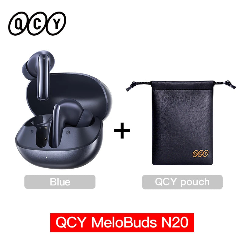Auriculares Inalámbricos Bluetooth 6.0 QCY Melobuds N20 BH25HT20A - Cancelación de Ruido Adaptativa de -50dB, Controladores de 13mm, 6 Micrófonos, Llamadas HD, 40 Horas de Duración