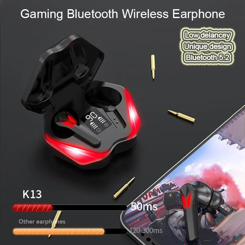 Auriculares Bluetooth AIR-J13Pro nuevos, auriculares inalámbricos con micrófono, llamadas HD de baja latencia, auriculares estéreo de alta fidelidad con cancelación de ruido