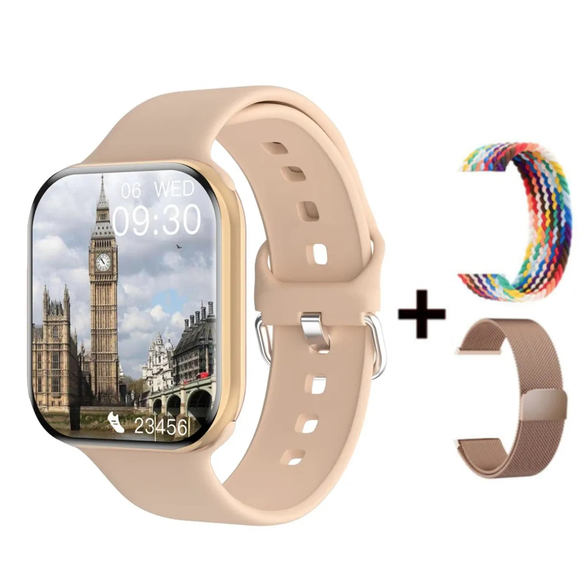 Reloj Inteligente Serie 10 Watch 10 GPS con Memoria DT, Música, Video, Llamadas Bluetooth, Monitor de Ritmo Cardíaco, Resistente al Agua, NFC, para Apple y Android